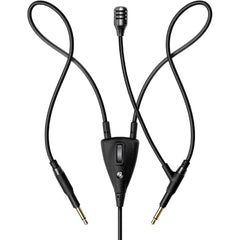 MEZE AUDIO Boom Mic Omnidirectional Clear Audio Plug and Play Boom Microphone for Gaming and Remote Work 3.5mm Male to Dual TS Mono 3.5mm Male Connector Plug Cable Length 2.50m/8.2ft