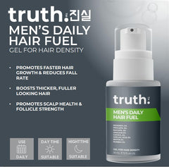 truth Men's Daily Hair Fuel 30ml RU58841 5% + REDENSYL 5% + PROCAPIL 5% + BAICAPIL 5% + ANAGAIN 5% + CAPIXYL 5% + AZELAIC ACID 3% + BIOTIN 2% + VITAMIN B5 2% FORMULATED IN KOREA