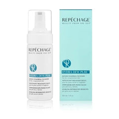 Repechage Hydra Dew Pure Gentle Foaming Cleanser Hydrating Facial Cleanser for Dry & Sensitive Skin Mild Face Wash with Seaweed Extracts & Botanicals Help Remove Eye Makeup