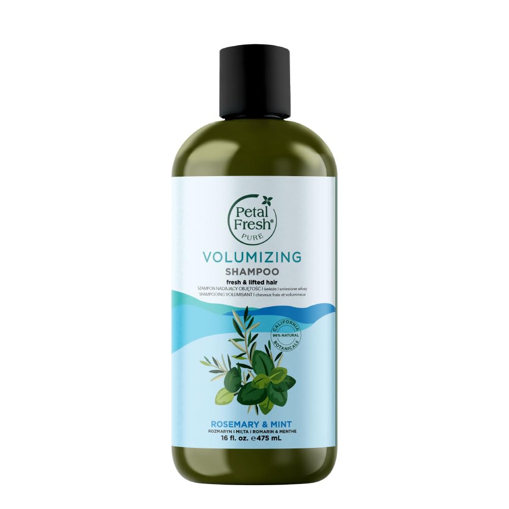 Petal Fresh Volumizing Hair Shampoo With Rosemary & Mint | For Fresh & Lifted Hair | Natural Botanical Blend | 16 Oz, 475 Ml