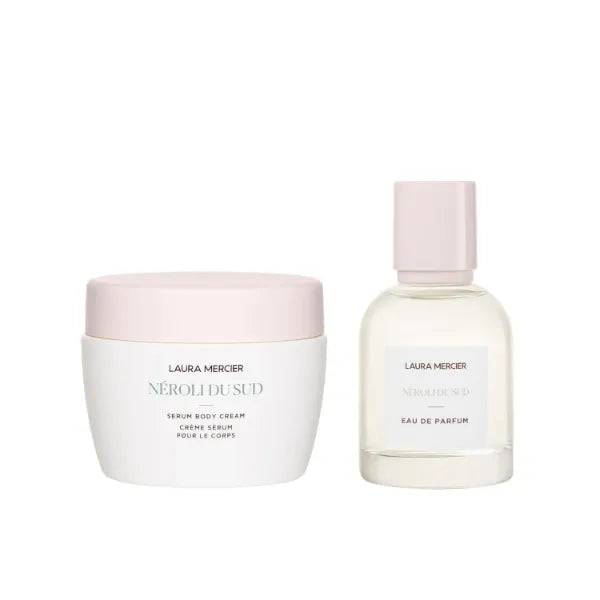 Laura Mercier Luxe Serum Body Cream and Eau de Parfum Bundle, 48HR Hydration, Improves Skin Barrier, French Inspired Scent, Néroli du Sud