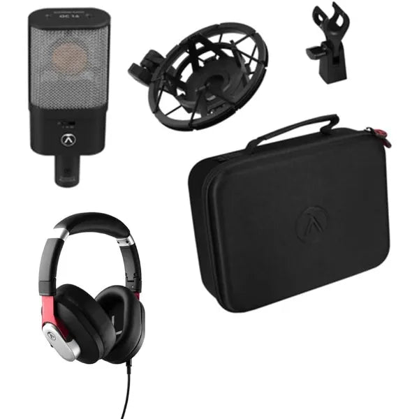 Austrian Audio OC16 Large-Diaphragm Cardioid Condenser Microphone Bundle Hi-X15 Professional Closed-Back Over-Ear Headphones