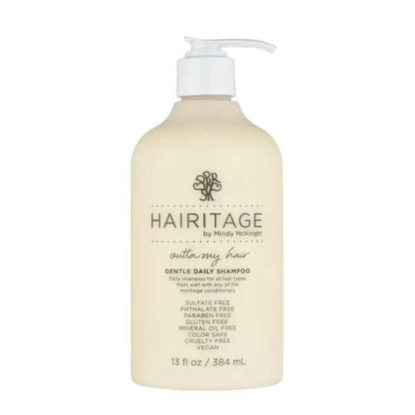 Hairitage Gentle Daily Hydrating and Moisturizing Shampoo For Dry Hair with Jojoba Oil + Aloe Vera - Ultra-Mild + Moisture-Rich - Improves Dry, Brittle Strands, 13 fl. Oz