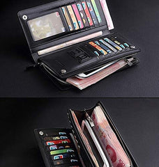 Man long wallet business zipper hand bag