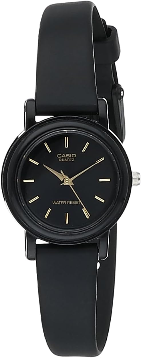 Casio Analog Display Quartz Watch For Women Black/Gold