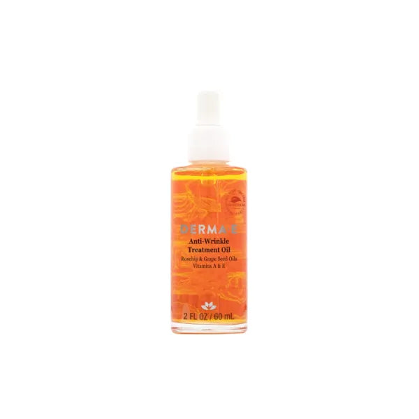 Derma E Anti-Wrinkle Treatment Oil – Anti-Aging Face Oil with Vitamin A and Vitamin E – Fragrance Free Face and Neck Moisturizer for Youthful, Vibrant Skin, 2 oz