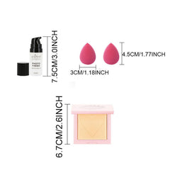 Makbeaty Facial and Lip Set,Holiday Makeup Gift Set Include15 Color Concealer Palette, Makeup Brush, Makeup Powder, Makeup Sponge, Smooth and Blur Primer.