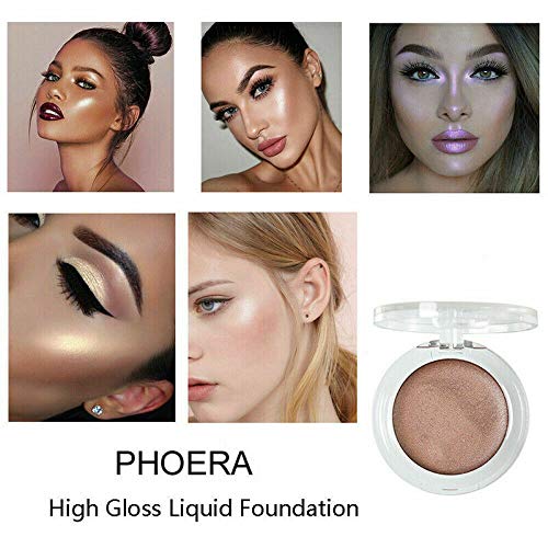 AQUAPURITY PHOERA SooGlow Cream Highlighter Long Lasting Waterproof Shimmer Blushers For Cheeks Make Up, Face Foundation Powder Contour Palette Skin Brightening Makeup (108 SOLARIS)