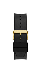 Guess Equity Multi-Function Analog Watch for Men, 44 mm Case Width, Black/Champagne