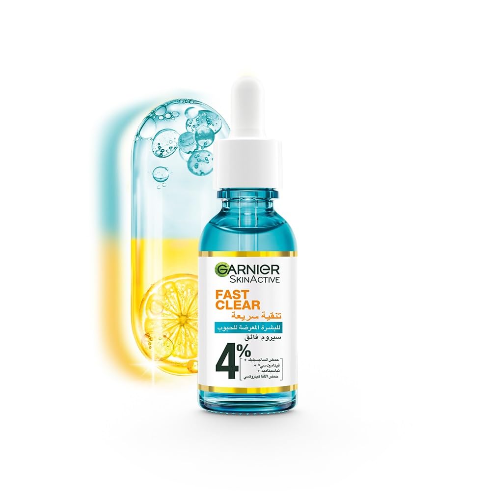 Garnier Skinactive Fast Clear Booster Face Serum, With Salicylic Acid, 30ml