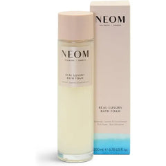 NEOM Real Luxury Bath Foam, 6.76 fl oz | Lavender, Jasmine & Rosewood | Coconut & Almond Oil| 100% Natural Fragrance | Essential Oil | Scent to De-Stress| Vegan & Cruelty Free