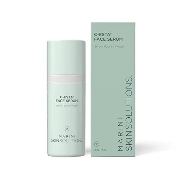 Marini SkinSolutions C ESTA Face Serum Lifts, Firms & Protects with Vitamin C, DMAE & Hyaluronic Acid All Skin Types Made in the USA 1 fl oz