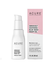 Acure Seriously Soothing Tansy Night Rose Oil 100 Vegan For Dry To Sensitive Skin, blue, Unscented, 1 Fl Oz