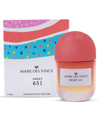 Mark Des Vince Sweet 651 Concentrated Perfume for Men Women Long Lasting Parfum Fragrance For Unisex, 15ml