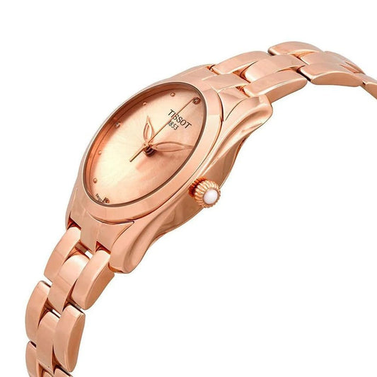 Tissot T-Wave Rose Dial Ladies Watch T112.210.33.456.00