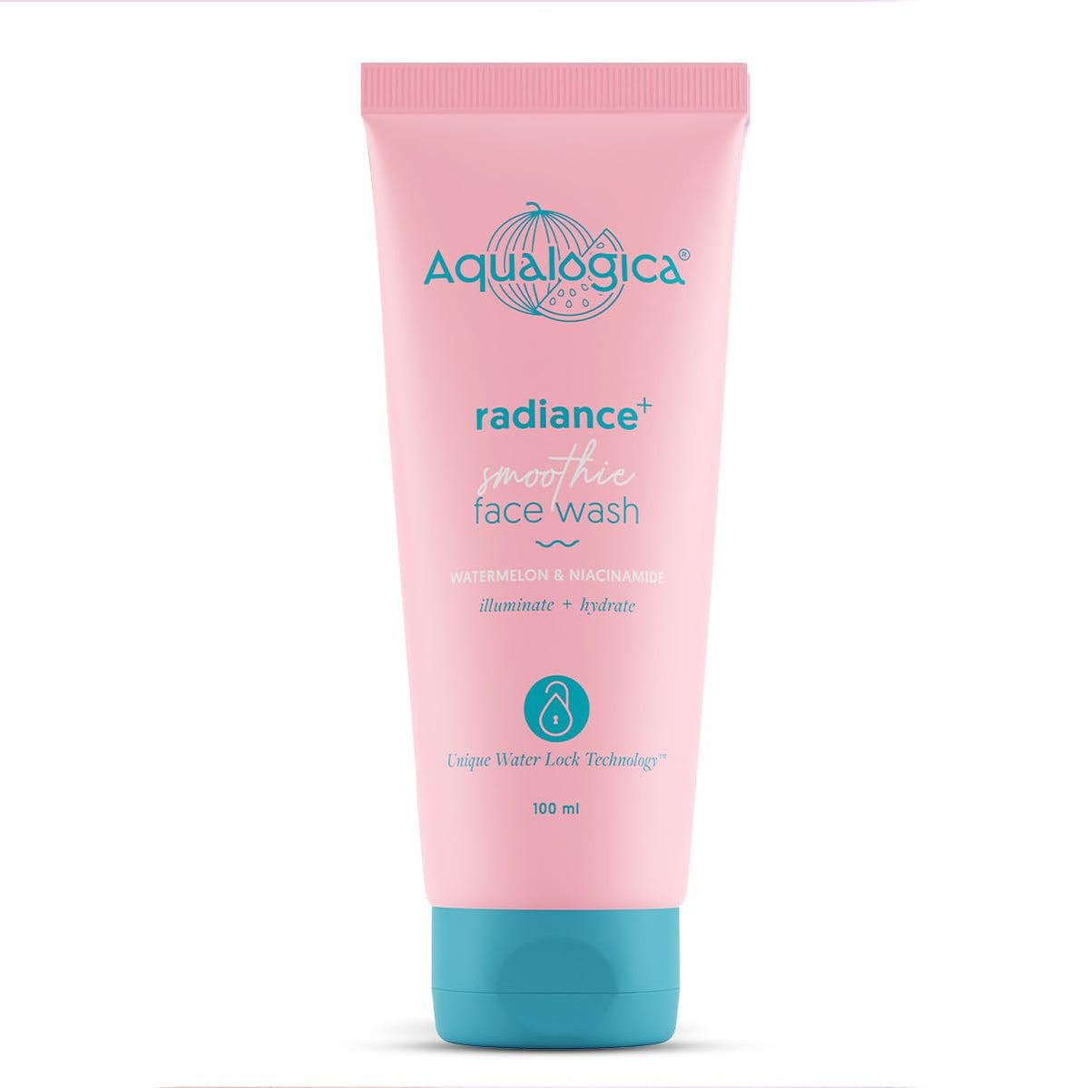 Aqualogica Radiance+ Smoothie Face Wash with Watermelon & Niacinamide | Facial Cleanser | Gently Cleanses, Refreshes & Makes Skin Radiant | 100 ml