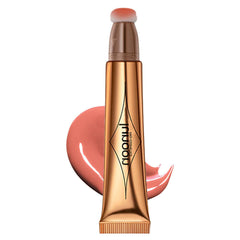 Liquid Contour Beauty Wand, Highlighter and Bronzer Stick with Cushion Applicator, Long Lasting Natural Shimmer Smooth Silky Cream Face Highlighter Bronzer Stick Makeup (#02)