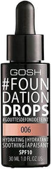 GOSH FOUNDATION DROPS Hydrating SPF10 - 006 Tawney (30ml)