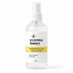 ECZEMA HONEY Premium Witch Hazel & Aloe Spray - Facial Mist Skin Care Product - Unscented Moisturizer, Dewy Makeup Spray, Aftershave & More (8 Oz)
