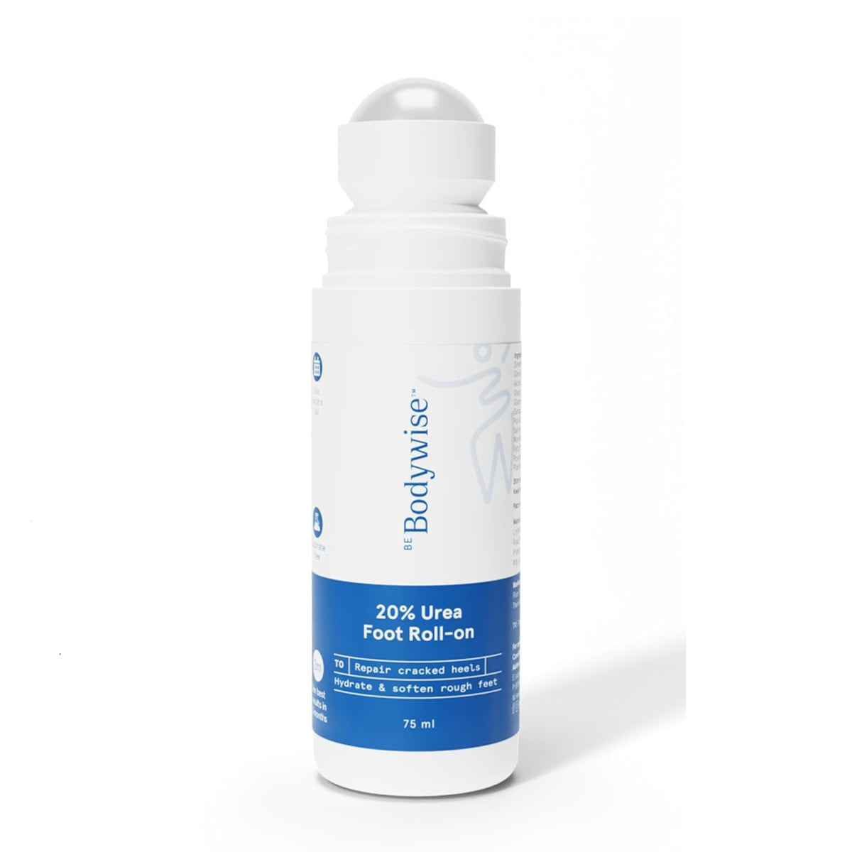 Be Bodywise 20% Urea Foot Cream Roll On | Repairs Dry & Cracked Heels | 2% Lactic Acid, Olive Oil & Vitamin E I Exfoliates & Softens Skin I Hydrates & Moisturises INo Irritation IAll Skin TypesI 75 ml