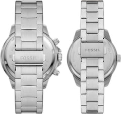 Fossil His and Hers Multifunction Stainless Steel Watch - BQ2753SET