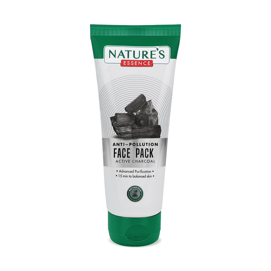 NATURES ESSENCE Active Charcoal Anti Pollution Face Pack- White
