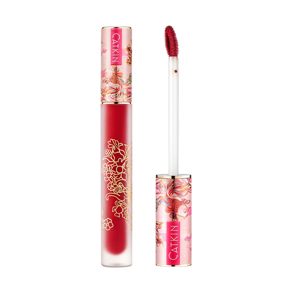 CATKIN Liquid Lipstick Lip Gloss Lightness Pretty Semimatte Waterproof Long Lasting Satin Nourish Moisturizing Smooth Soft (C12)