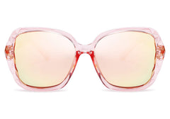 FEISEDY Polarized Women Square Sunglasses Sparkling Composite Shiny Frame B2289