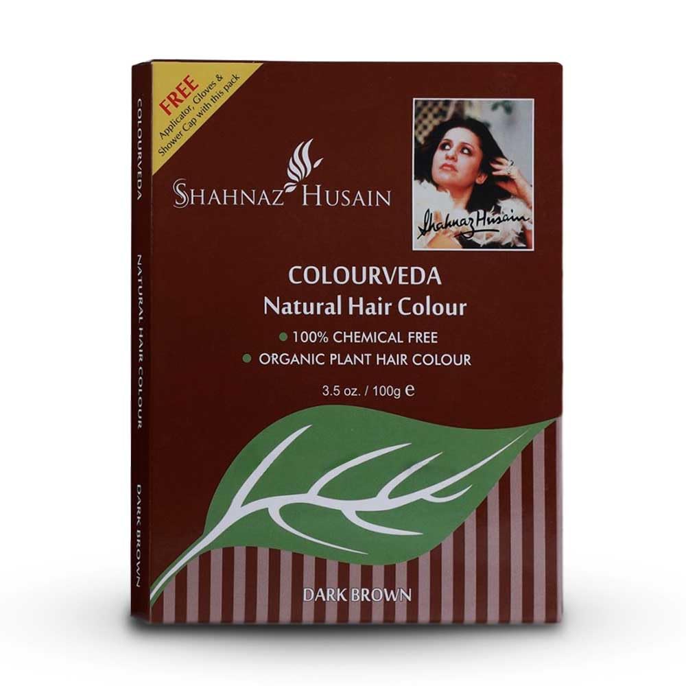 Shahnaz Husain Colourveda Natural Hair Color Dark Brown (100 g / 3.527 oz)