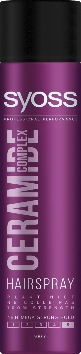 Syoss Ceramide Complex Hairspray, Strong Hold for up to 48 hours - 400Ml