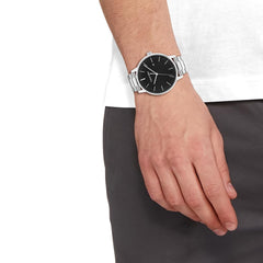 Calvin Klein LINKED BRACELET FOR HIM Men's Watch, Analog - Black & Silver