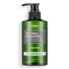 Kundal Baby Powder Tea Tree& Macadamia Pure Natural Balancing Deep Cleansing Shampoo 16.9 Fl OZ