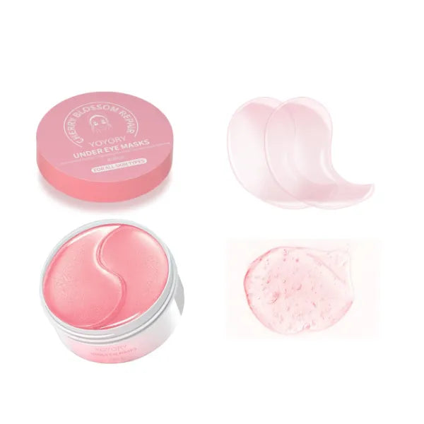 YOYORY Under Eye Patches Masks - Eye Patch for for Dark Circles and Fine Lines, Puffy Eyes, Wrinkles, Eye Bags Treatment with Collagen and Hyaluronic Acid, Moisturizing and Hydrating Pink (60 Pcs)