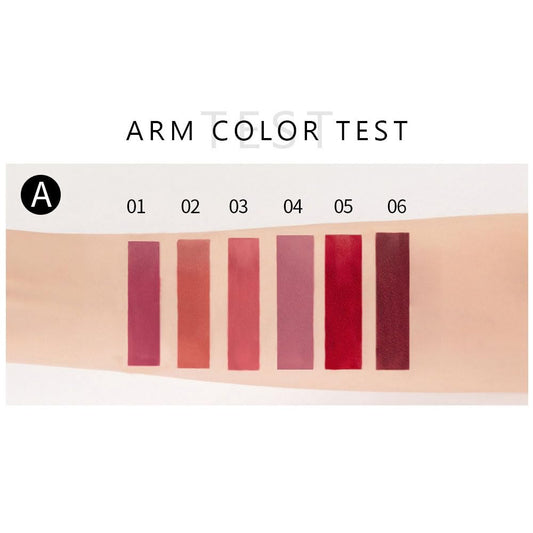 HANDAIYAN Lipstick Set Matte Liquid 6 Colors Long Lasting Waterproof for Women Highly Pigment Velvety Nude Super Stay Soft Hydrating & Lightweight Professional Moisturizing Makeup Lips Gift (A)
