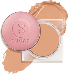 SUGAR Cosmetics Mettle Cream To Powder Foundation | Full Coverage & Matte | 12gm - 47 Borgia (Medium Tan, Warm Undertone)