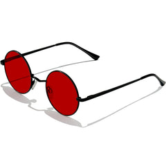KANASTAL Hippie Round Polarized Sunglasses for Women Men, Small Circle Sun Glasses Classic Vintage Retro Shades Metal Frame UV400 Protection