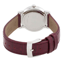 Tissot womens Carson Quartz 316L stainless steel case Dress Watch Burgundy T1222101637300