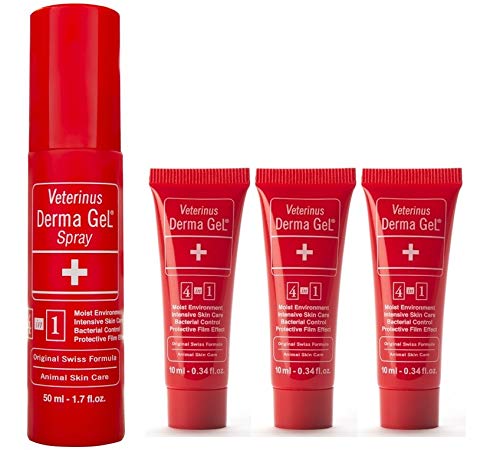 Veterinus Derma GeL CAT Safe Non Toxic Freeze Dried Lavender extr. Spray 3 x Mini Tubes (50ml, 10ml)