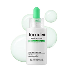 Torriden BALANCEFUL Azelaic Acid Serum 30ml | Blemish Redness Relief, Pore & Sebum Control for Sensitive Skin| Azelaic Acid 9%, 5D Cica Complex | Korean Skincare | Facial Serum