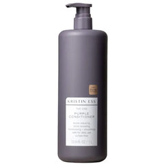 Kristin Ess Hair The One Purple Conditioner - Toning for Blonde Hair, Neutralizes Brass + Yellow Tones, Moisturizing Conditioner, Keratin Safe, 33.8 fl oz