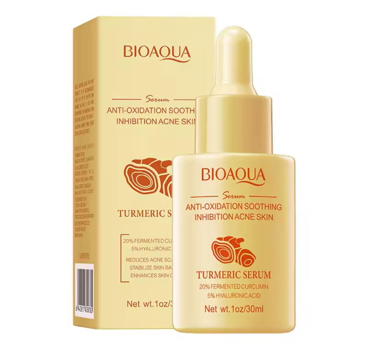 BIOAQUA Vitamin C Retinol Hyaluronic Acid Serum, Moisturising Face Essence for Brightening and Firming, 30ml (Yellow)