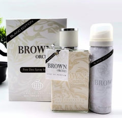 Fragrance World Brown orchid blanc edition Eau De Perfume set with deo free 80ml