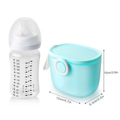 ELECDON Baby Formula Dispenser, Portable Milk Powder Dispenser Container with carrying Handle and Scoop for Travel Outdoor Activities with Baby Infant, 500ML (Blue)