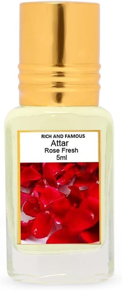 RICH AND FAMOUS Fragrances Rose Fresh (Natural Itra/Attar/Liquid Perfume ) For Men & Women, 5 ml