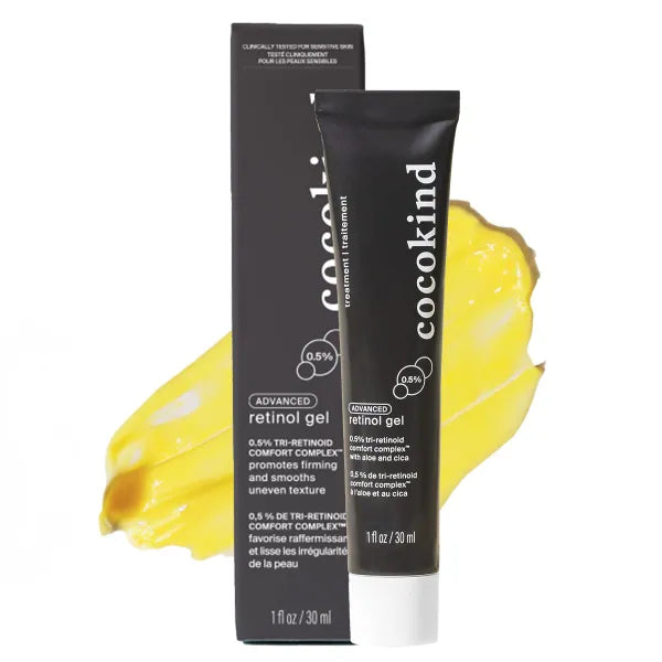 Cocokind Retinol Gel 0.5%, Improve the Appearance of Fine Lines and Uneven Texture without Irritation, Aloe and Cica to Prevent Dryness, 1 fl oz