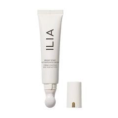 ILIA Plant Based Bright Start Activated Eye Cream with Massage Tool Tip Weightless, Cooling, Help Reduce Puffiness + Fine Lines Silicone Free, Clean Beauty 0.5 oz