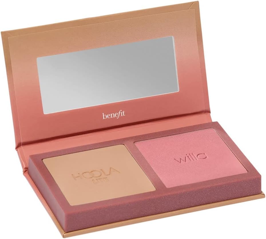 Benefit LIMITED EDITION Duo of Mini Matte Bronzer and Mini Blush (Hoola Lite Bronzer Plus Willa Blush) 4g (Pack of 1)
