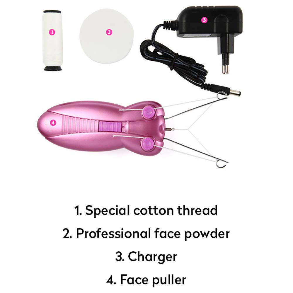 Electric Body Facial Hair Removal for Women, Facial Epilator Cotton Thread Epilator Trimmer Hair Remover, for Removes Facial Hair, home use