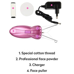 Electric Body Facial Hair Removal for Women, Facial Epilator Cotton Thread Epilator Trimmer Hair Remover, for Removes Facial Hair, home use