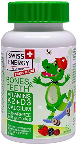 Swiss Energy Vitamin K2 D3 Plus Calcium Bones and Teeth 60 Gummies